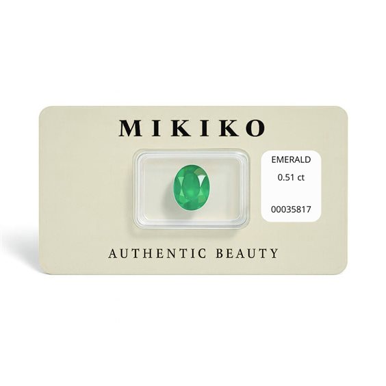  Certified gemstone Mikiko in Emerald Smeraldo 0.51 Ct 00035817 - 00035817
